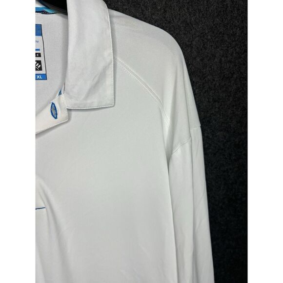 Ibkul Men's Long Sleeve White Shirt Size XL UPF 50 Polo - Picture 6 of 15